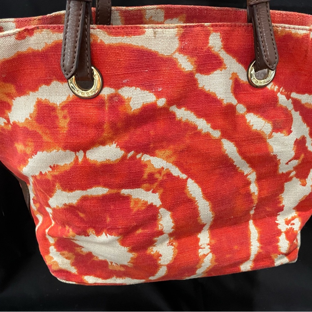 Michael Kors Vibrant Orange Tie-Dye Tote Bag - Picture 4 of 12